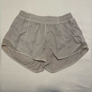 White Hotty Hot Lululemon Shorts 4”